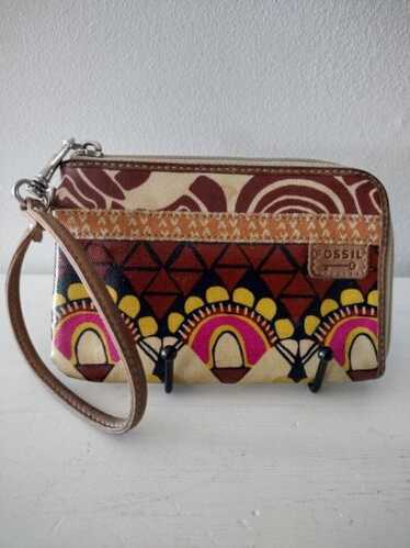 Fossil Key-Per Wristlet Card Wallet Multi Color - image 1