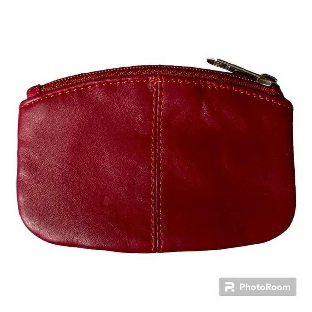 Vintage Wilsons Leather Red Coin Purse - image 1