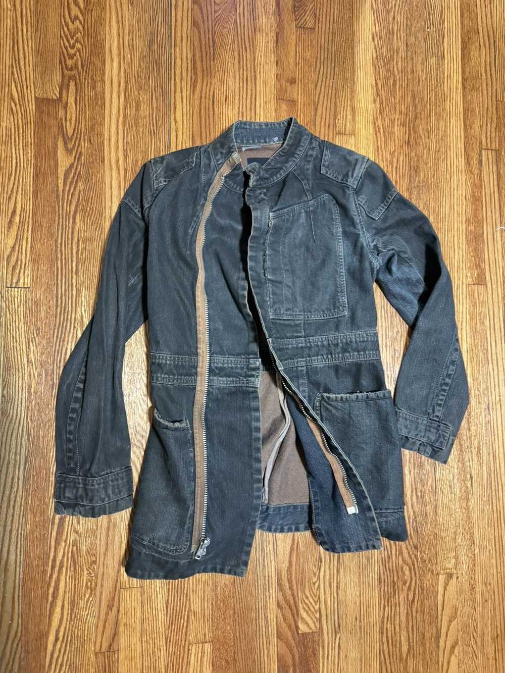 Rick Owens Rick Owens Slab Wax Coated denim jacket - image 1