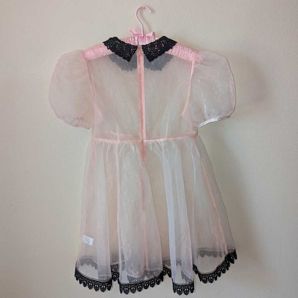 DK ×Current Mood sheer baby pink babydoll dress s… - image 2