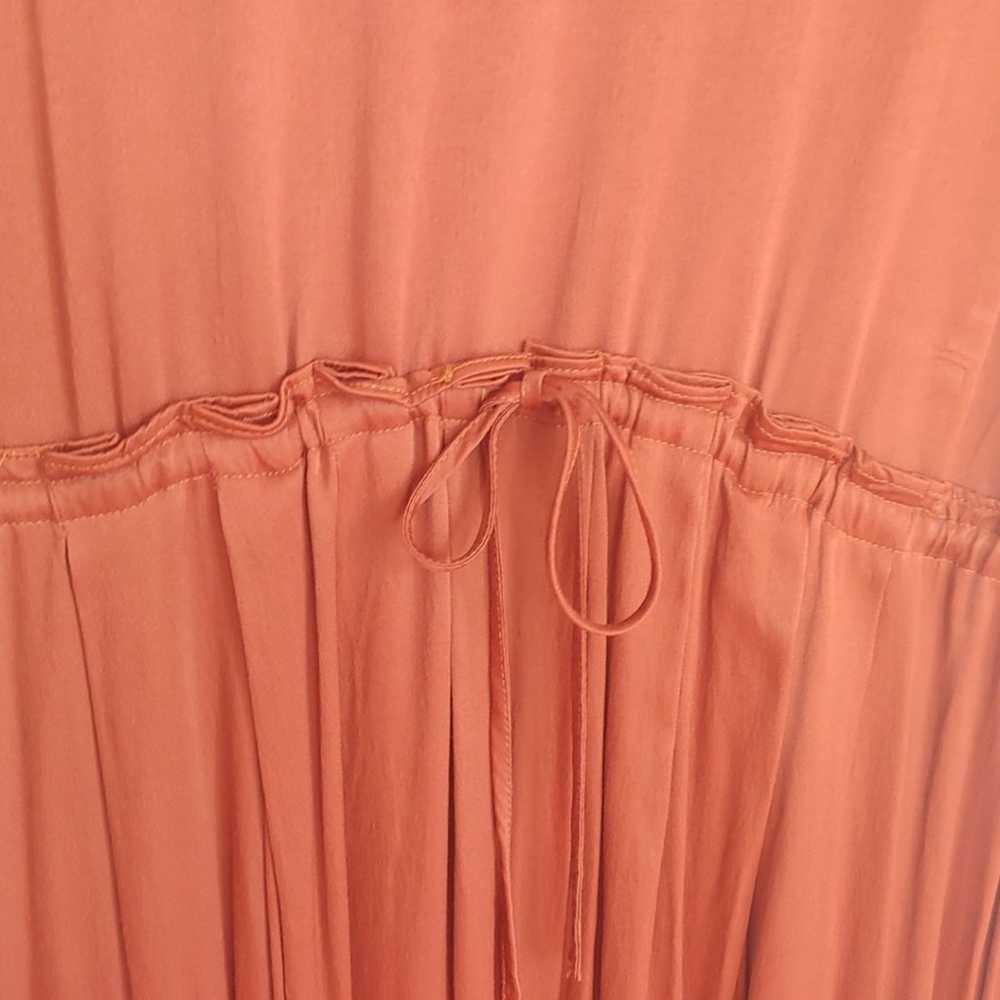 Free People Rust Orange Satin Oversized Midi Dres… - image 3