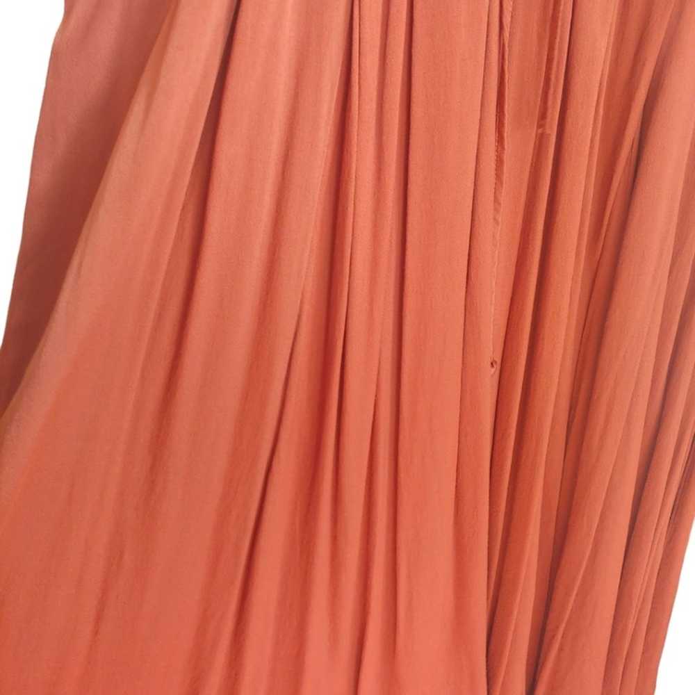 Free People Rust Orange Satin Oversized Midi Dres… - image 4