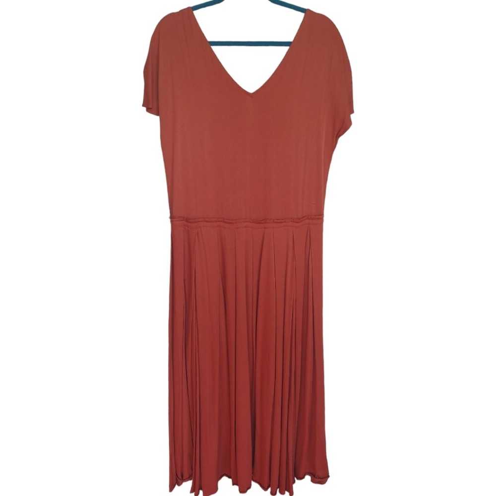 Free People Rust Orange Satin Oversized Midi Dres… - image 5