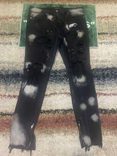 Vintage Black/white spotted ripped denim - image 1