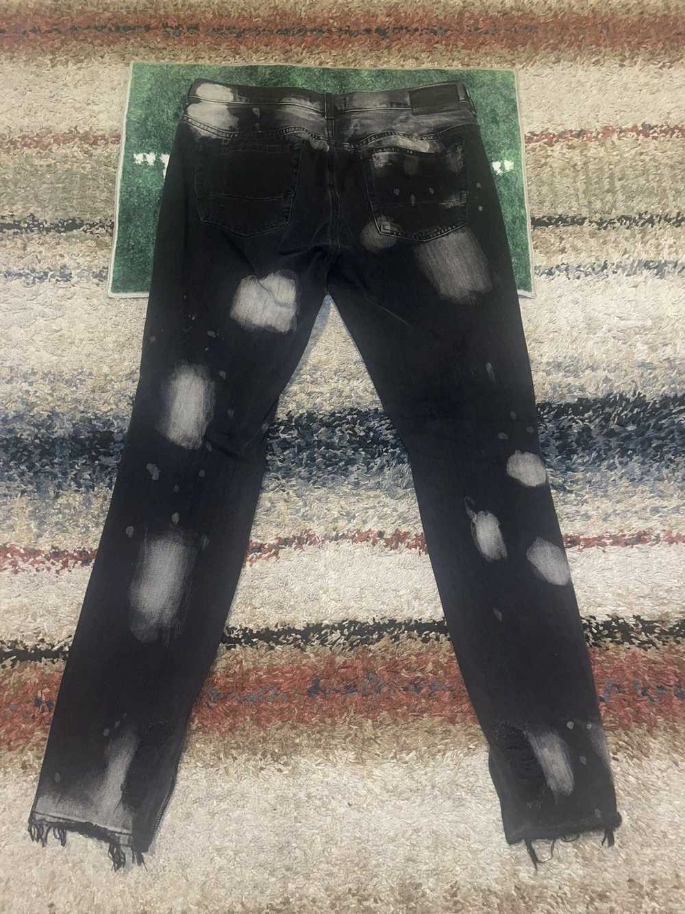 Vintage Black/white spotted ripped denim - image 2