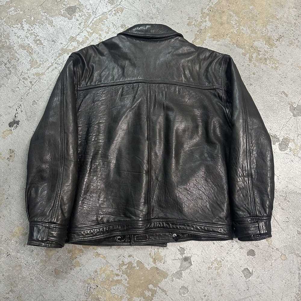 Giorgio Armani × Leather × Leather Jacket Vintage… - image 4