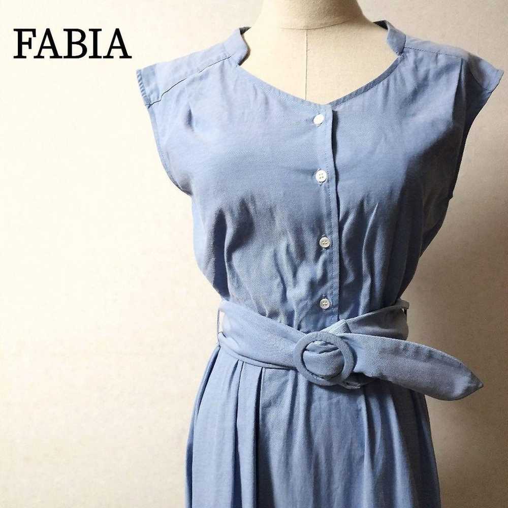 Fabia V-Neck Sleeveless Long One-Piece Dress with… - image 1