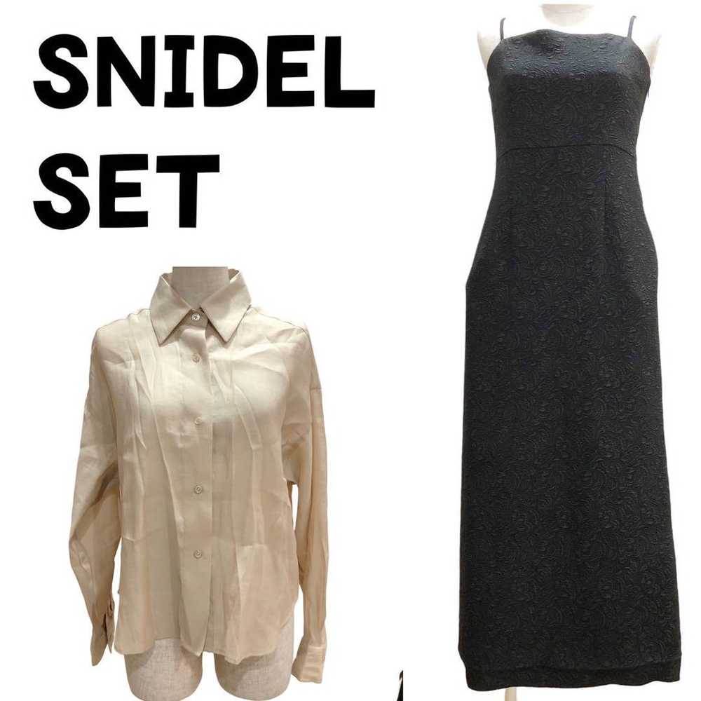 Snidel Snidel Shirt Set Jacquard Cami One-piece - image 1