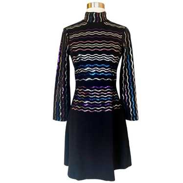 & OTHER STORIES Sequins Knit Black Skater Dress W… - image 1