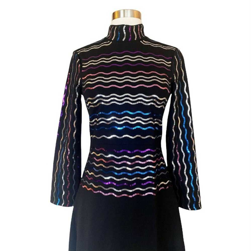 & OTHER STORIES Sequins Knit Black Skater Dress W… - image 5