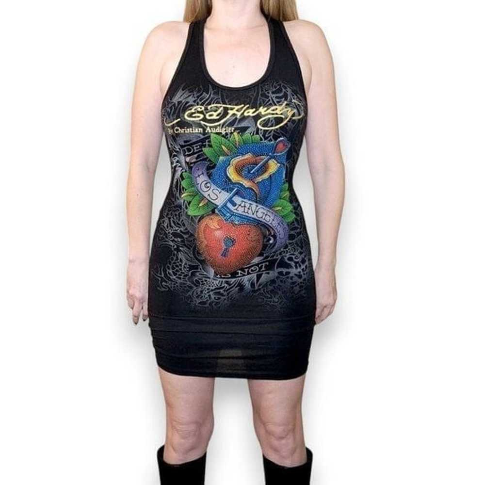 Vintage RARE Y2K Ed Hardy Women "Death is Certain… - image 1