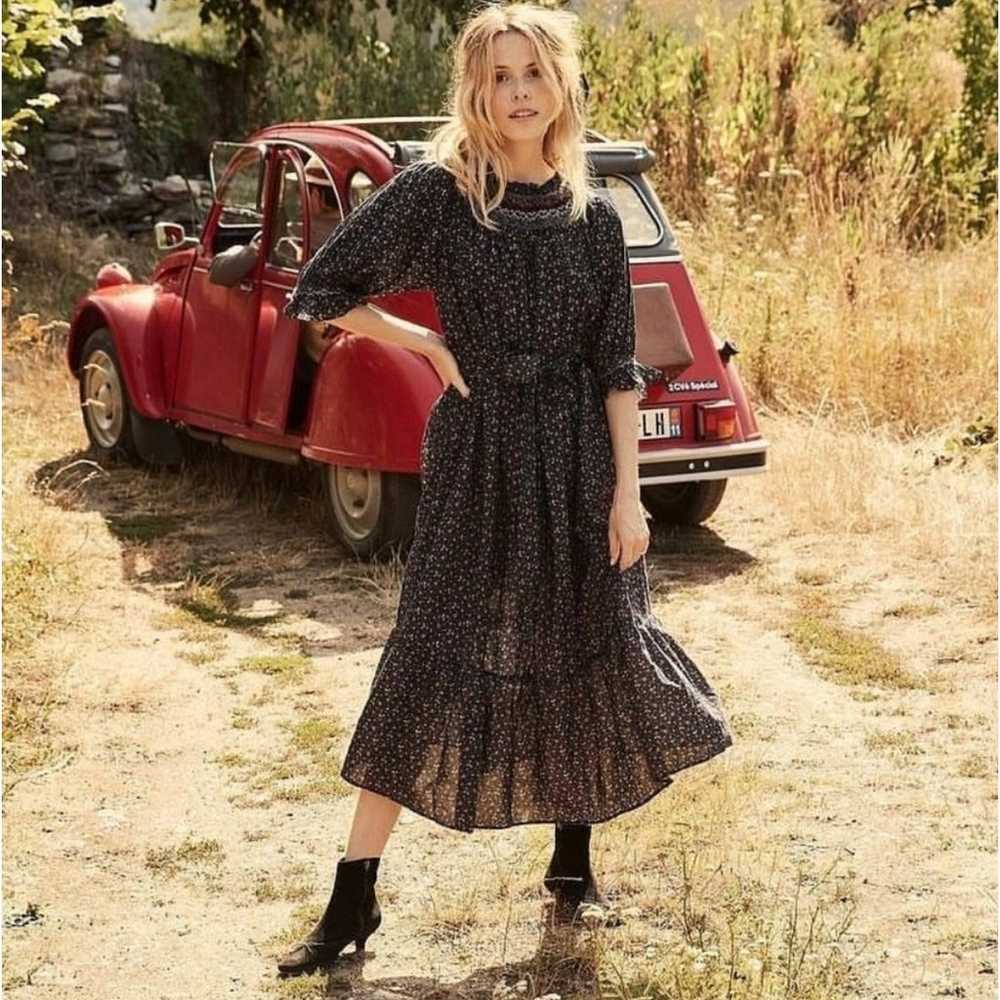 DOEN Whisper Midi Dress in Black Marfa Paisley Fl… - image 1