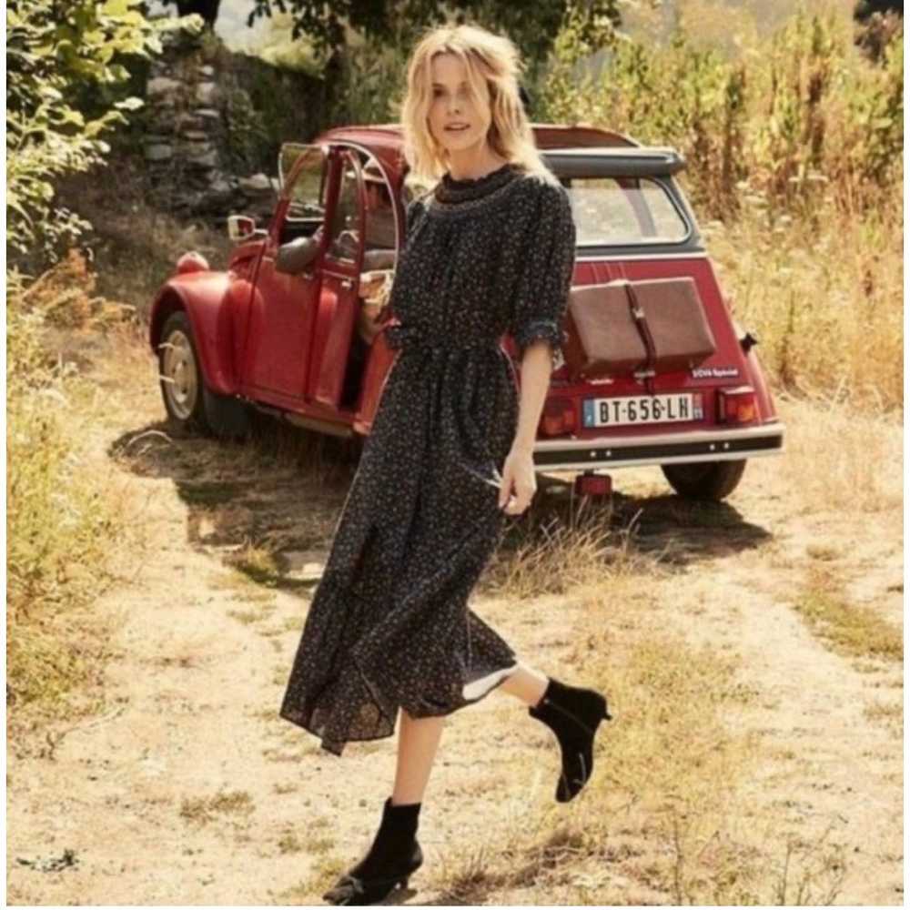 DOEN Whisper Midi Dress in Black Marfa Paisley Fl… - image 2