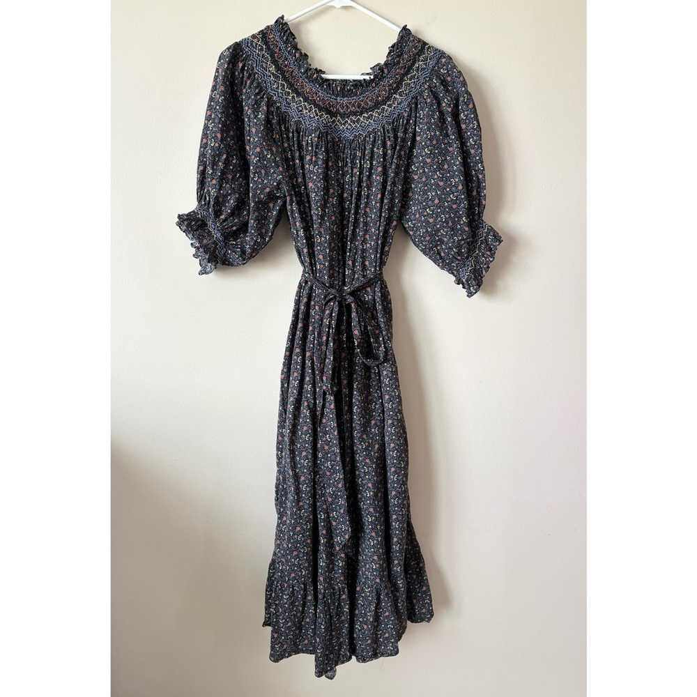 DOEN Whisper Midi Dress in Black Marfa Paisley Fl… - image 4