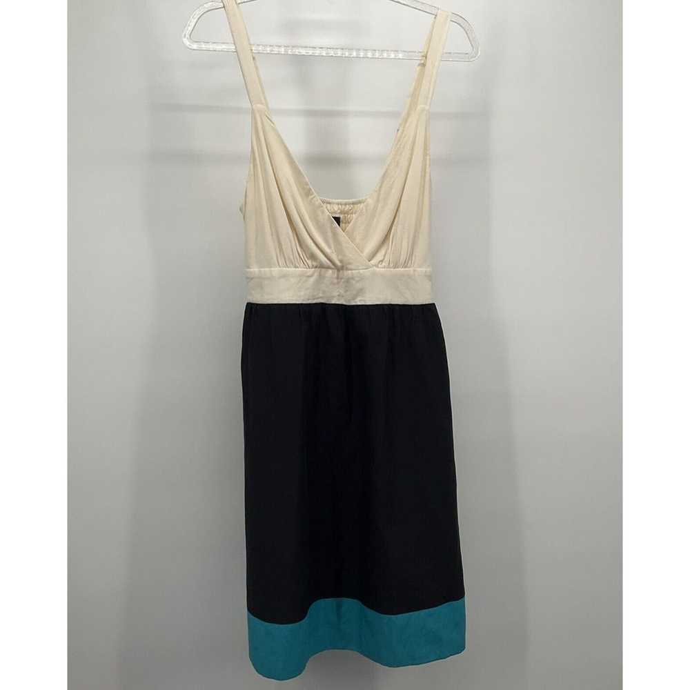 Guess Dress Med Mini Teal Black Cream Colorblock … - image 1