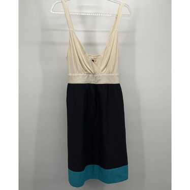 Guess Dress Med Mini Teal Black Cream Colorblock … - image 1