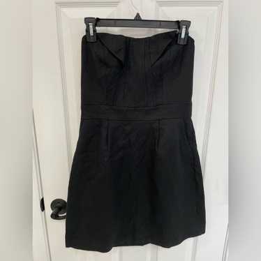 Parameter Black Textured Strapless Mini Dress Wome