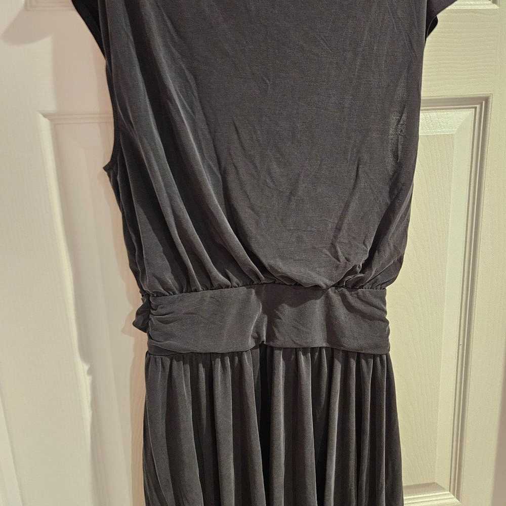 Free People cupro black mini dress medium - image 4