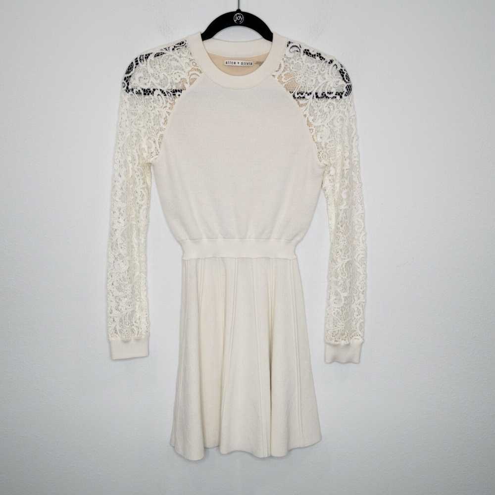 Alice + Olivia Blake Lace Sweater Dress - image 3