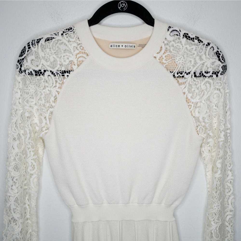 Alice + Olivia Blake Lace Sweater Dress - image 6