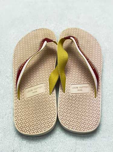 Louis Vuittion Beach Flip Flops Rubber Flat Sandal