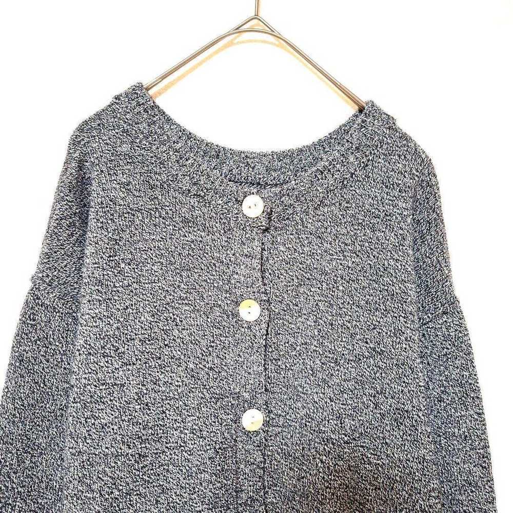 Uniqlo Knit Cardigan S Black Gray Simple Chic Sma… - image 5