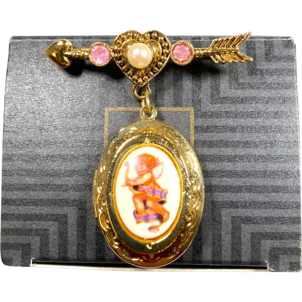 Avon Cherished Moments Locket Pin Mint in Origina… - image 1