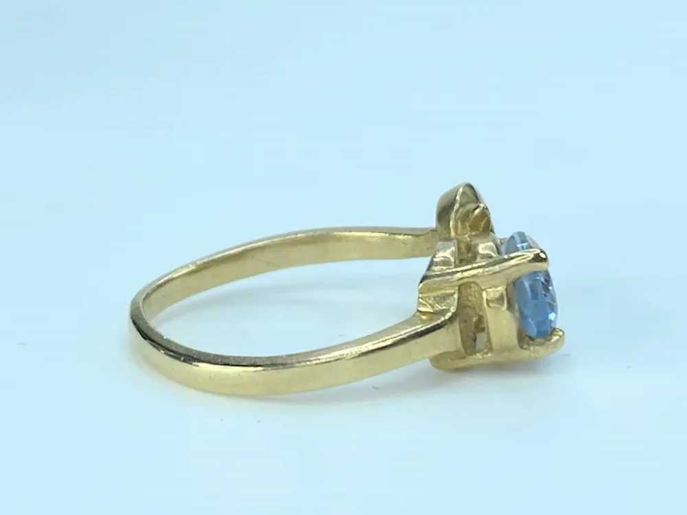 14K Q-knot London Blue Topaz ring - image 4