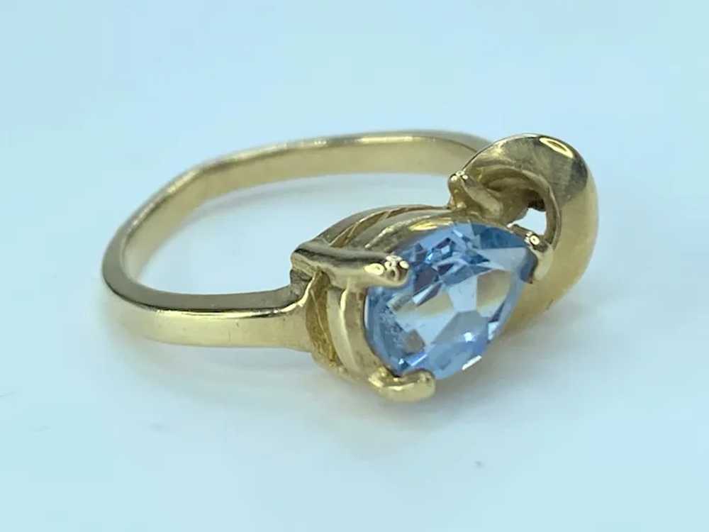 14K Q-knot London Blue Topaz ring - image 5