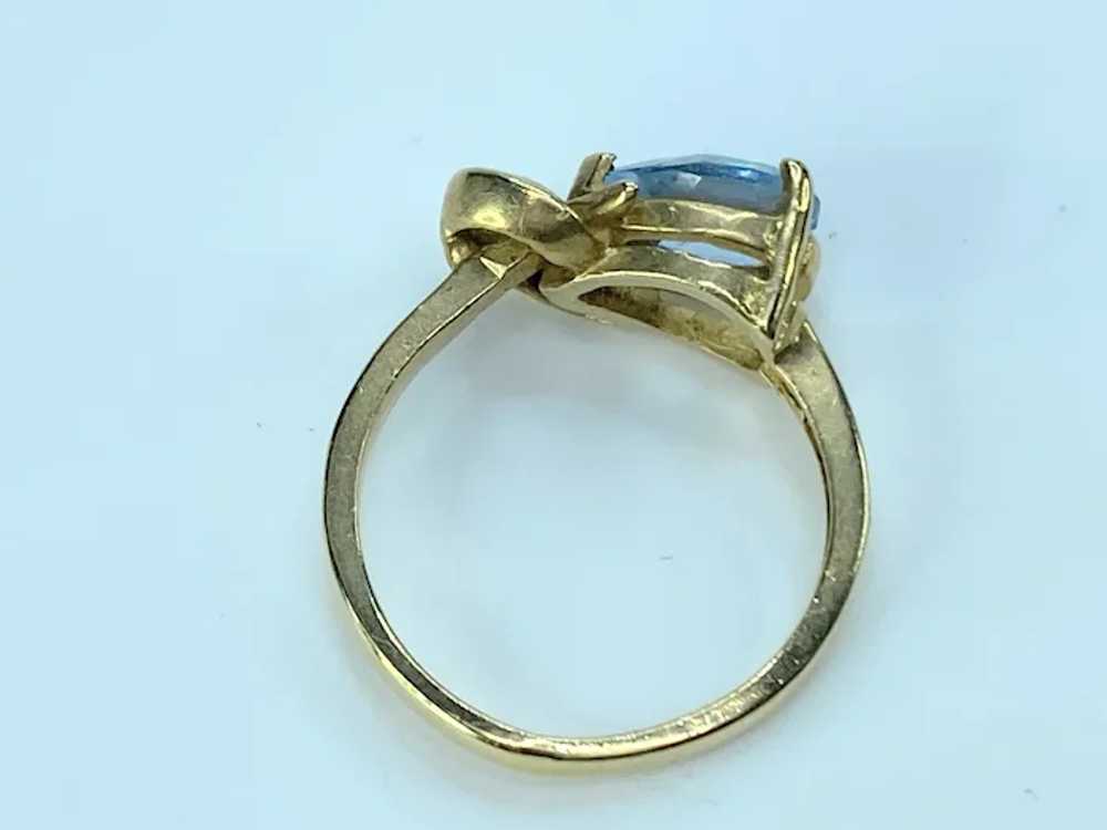 14K Q-knot London Blue Topaz ring - image 6