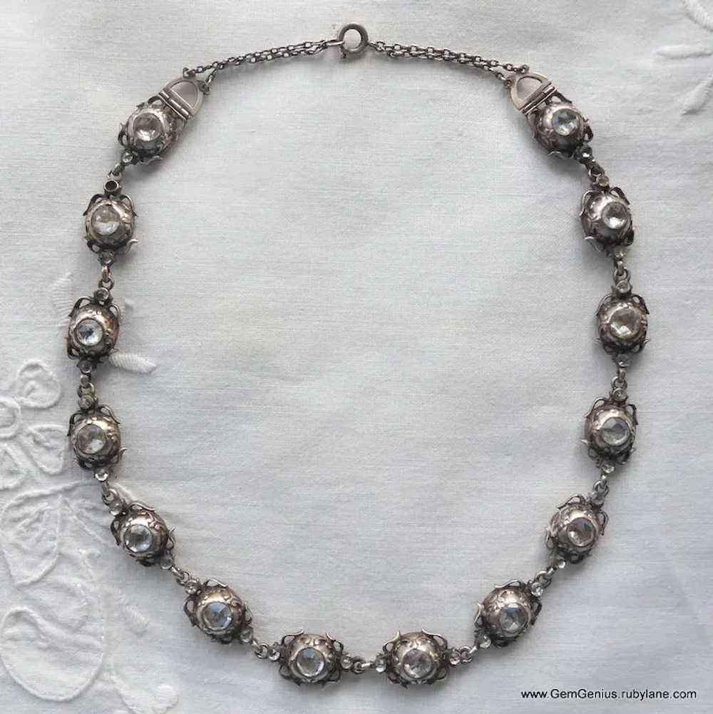 Georgian Paste and Silver Necklace - image 3