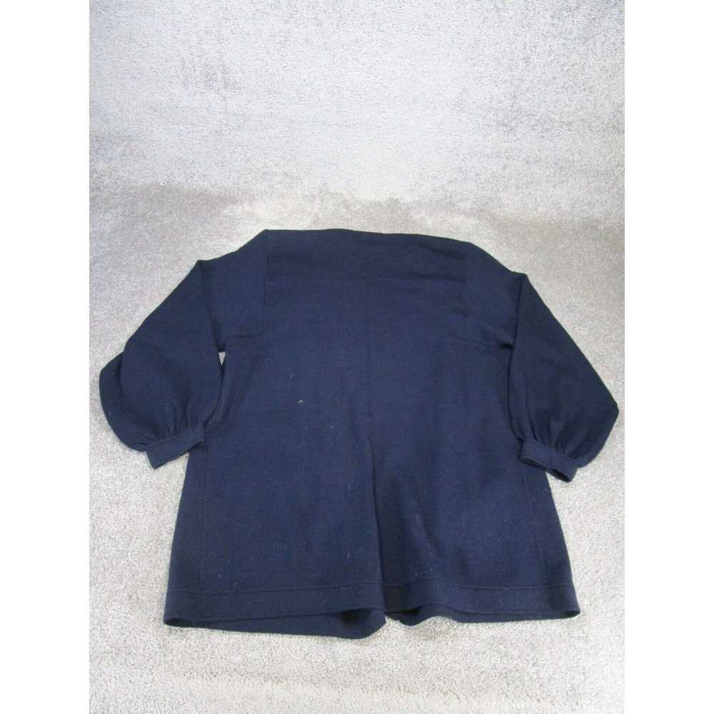 Vintage St. John Jacket Womens Large Navy Blue Kn… - image 3