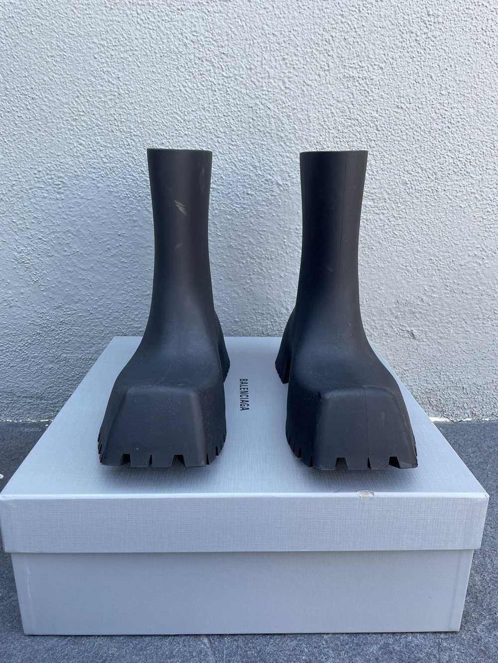 Balenciaga Balenciaga Black Rubber Trooper Boots … - image 2