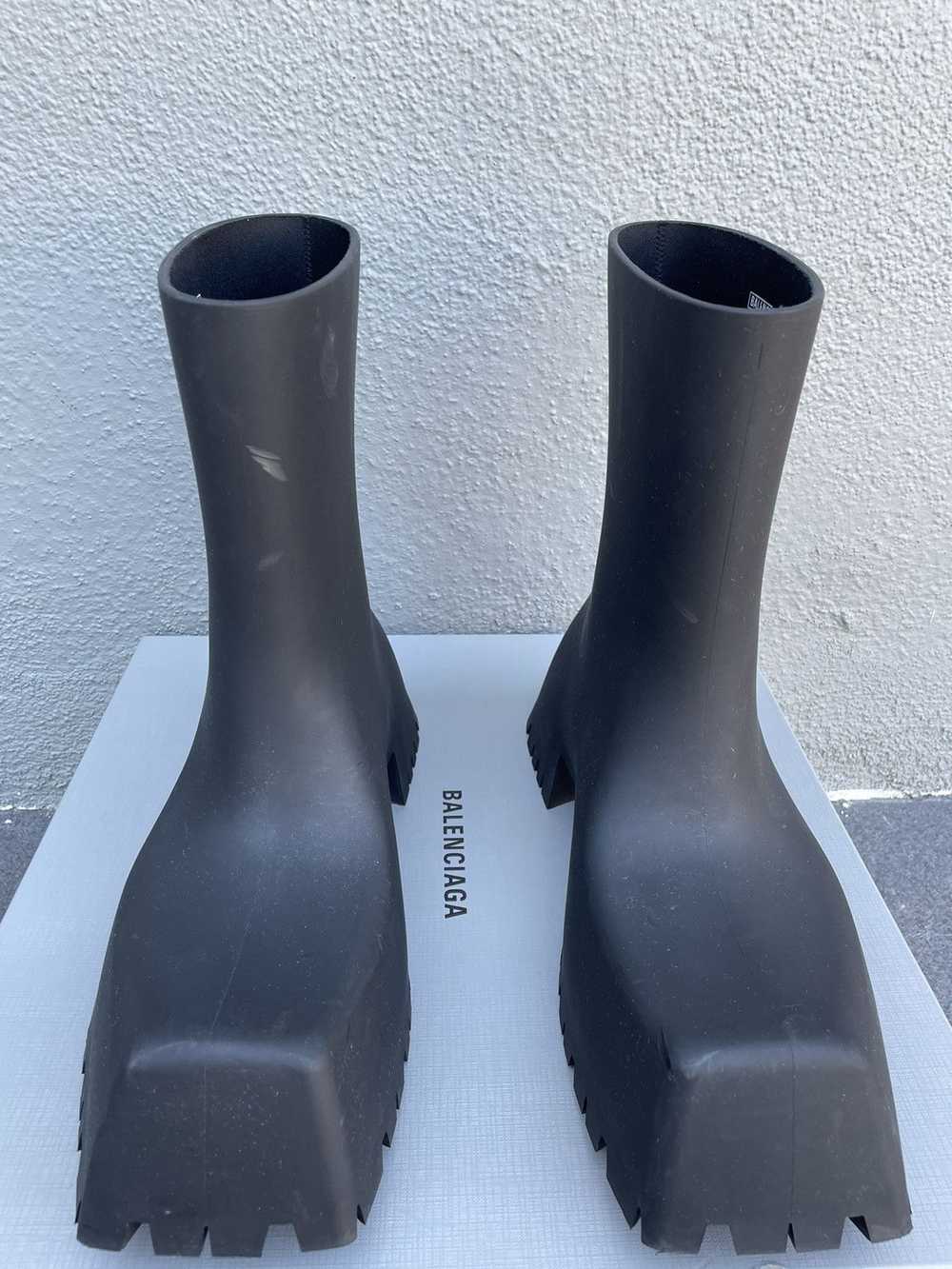 Balenciaga Balenciaga Black Rubber Trooper Boots … - image 3