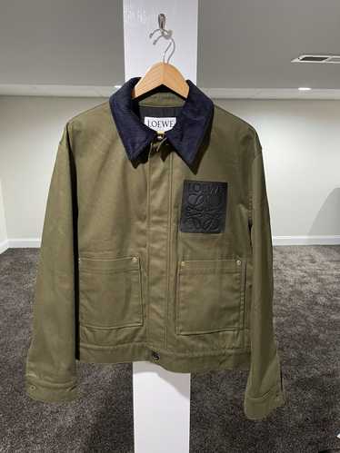 Loewe Loewe Leather Logo Green Worker’s Jacket But