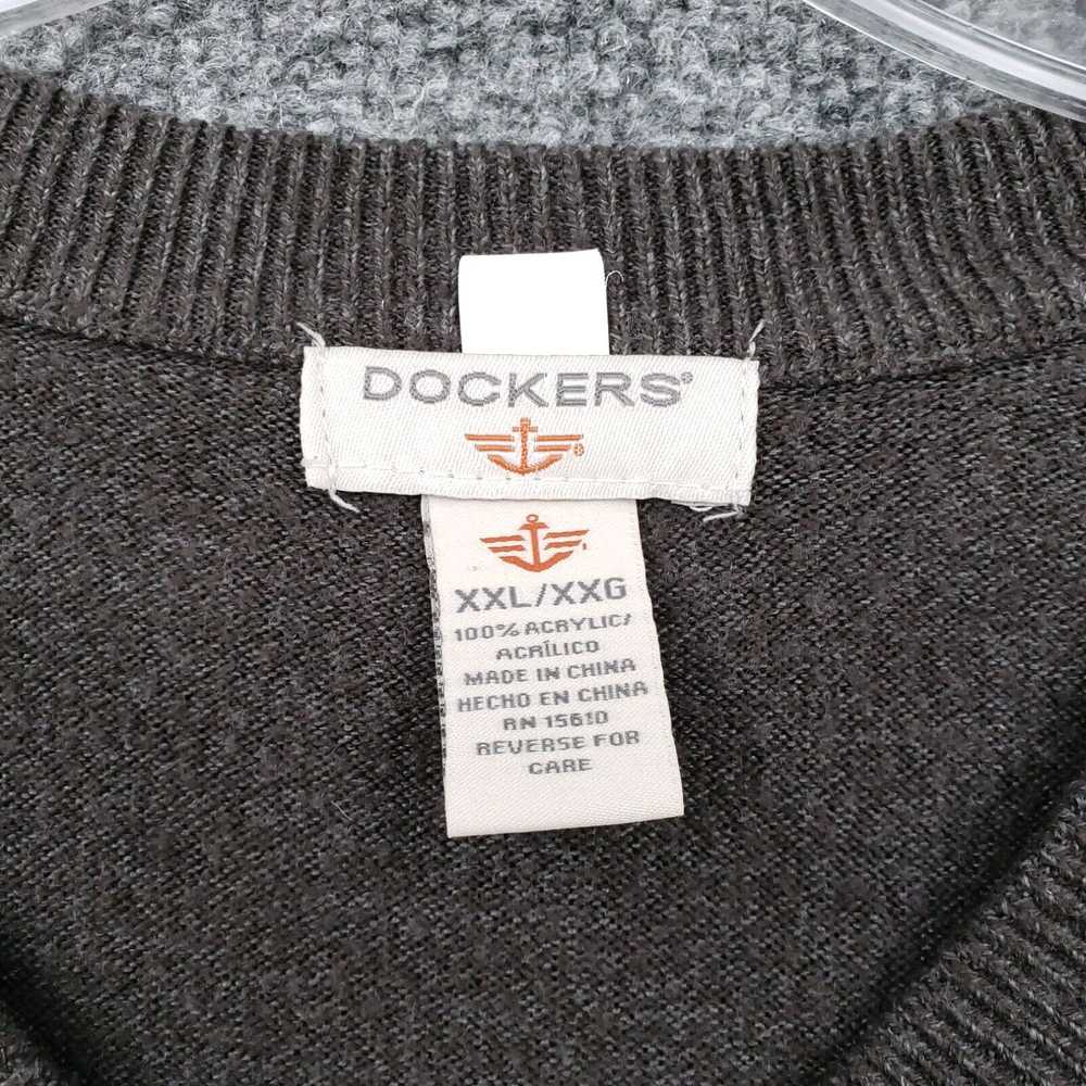 Dockers Dockers Sweater Mens 2XL XXL Gray Vest Pu… - image 3