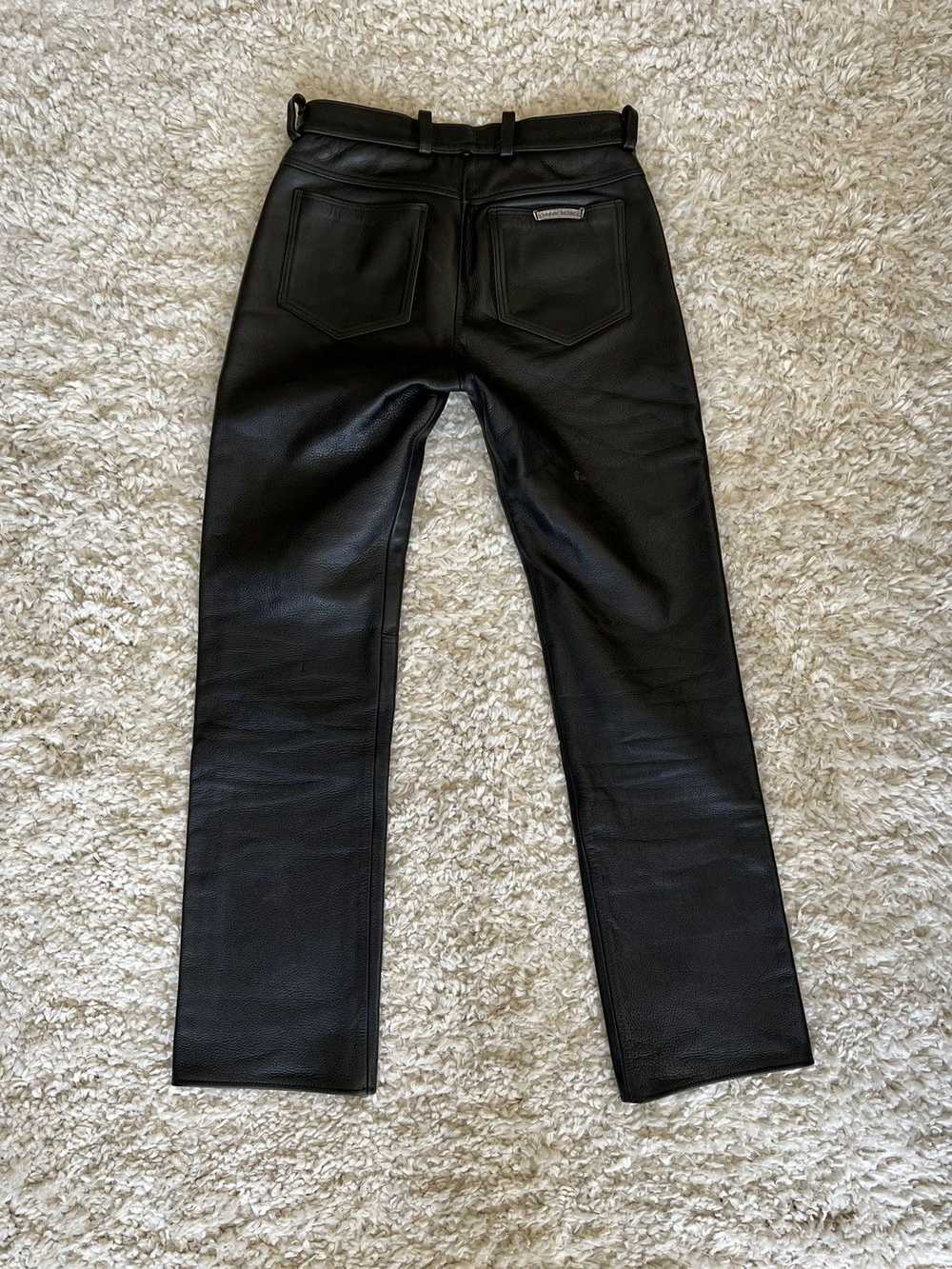 Chrome Hearts Chrome Hearts Leather Fleur Pants - image 2