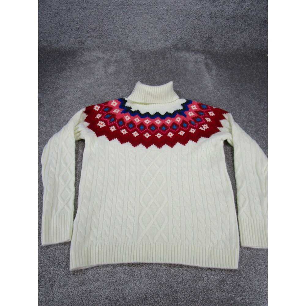 Loft Loft Sweater Womens Small White Turtleneck P… - image 1