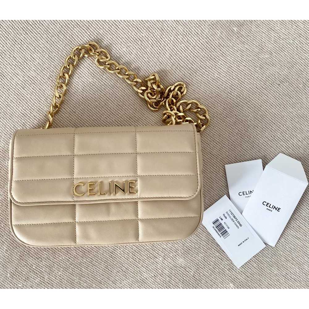 Celine Triomphe chain leather handbag - image 10