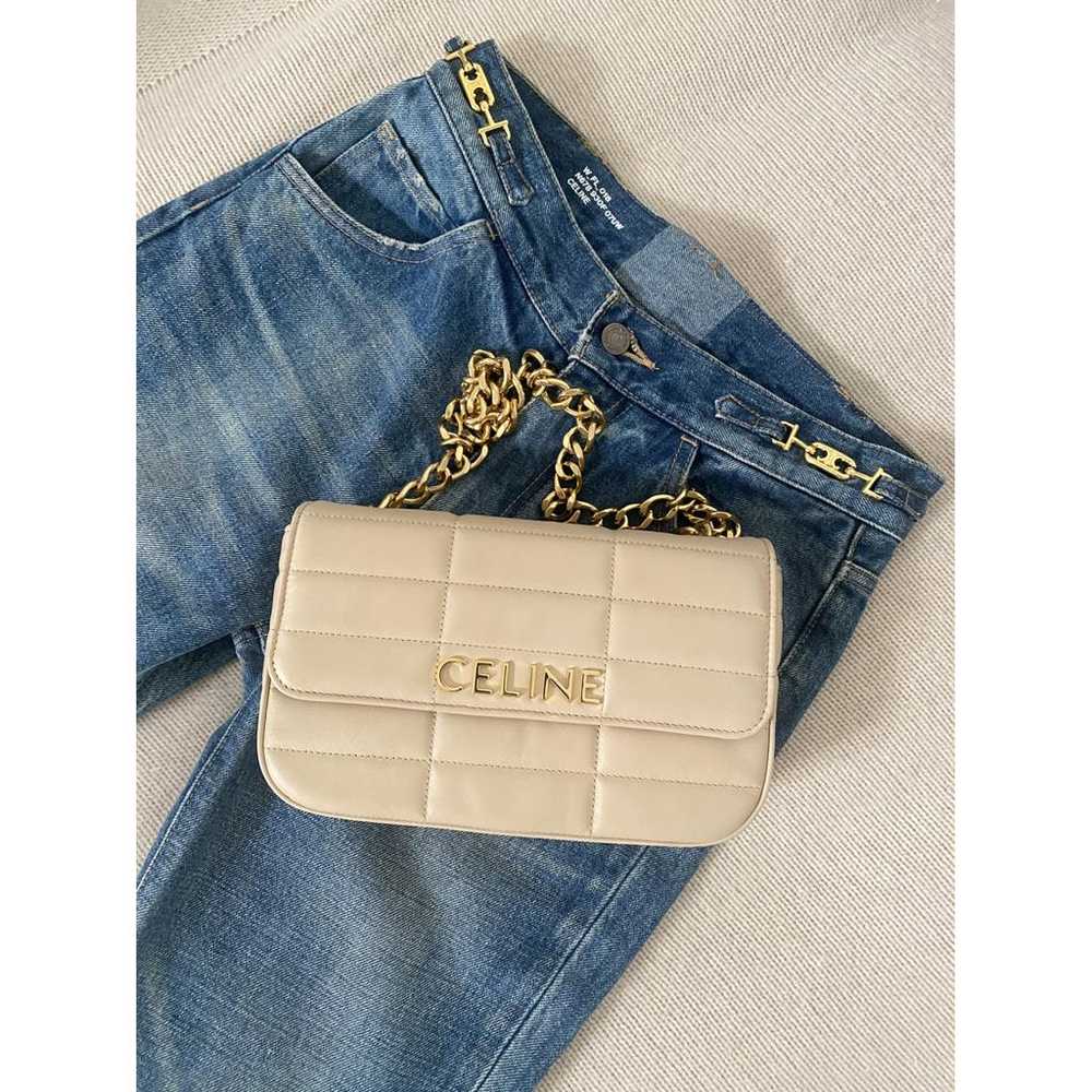 Celine Triomphe chain leather handbag - image 3