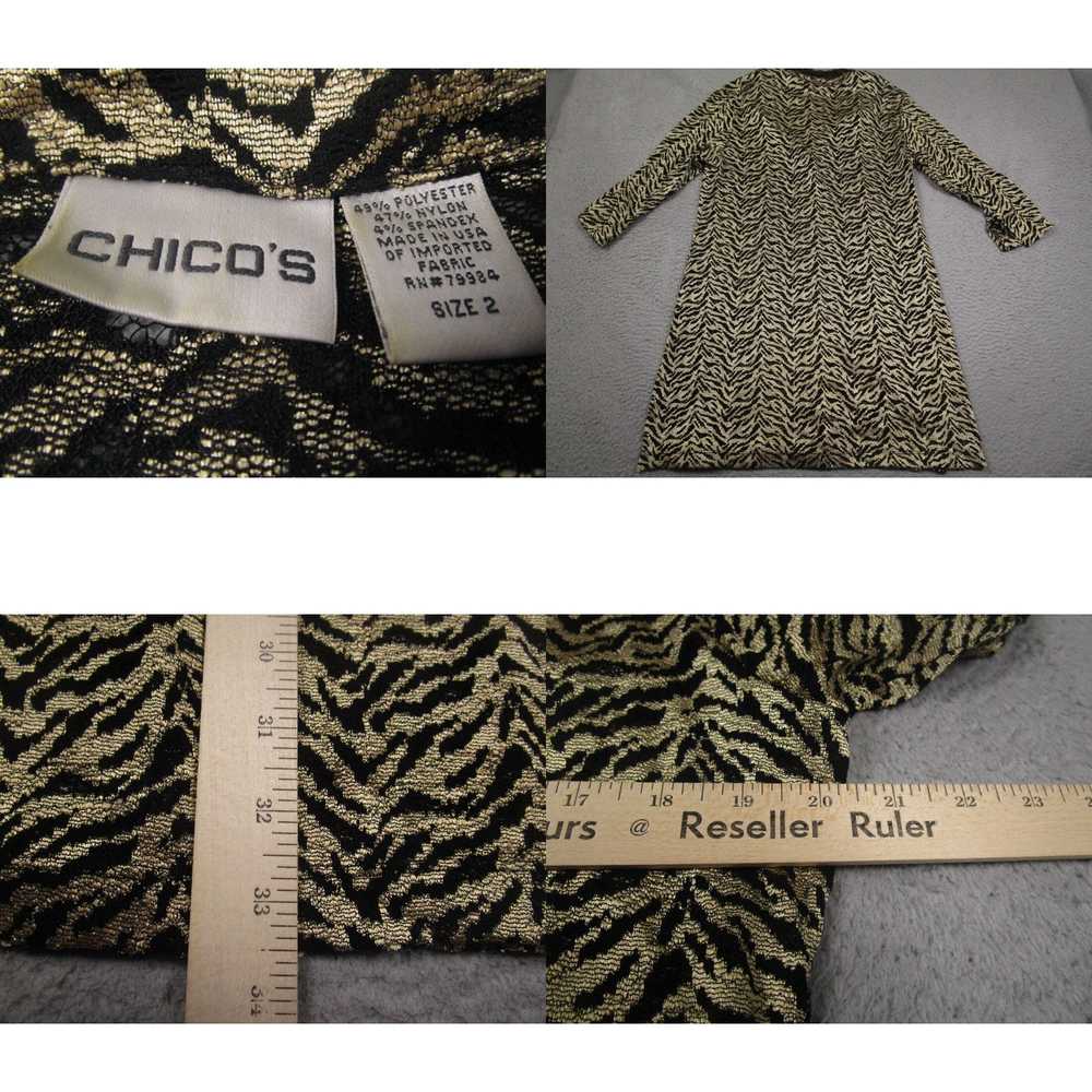 Vintage Chicos Sweater Womens 2 Gold Nylon Blend … - image 4