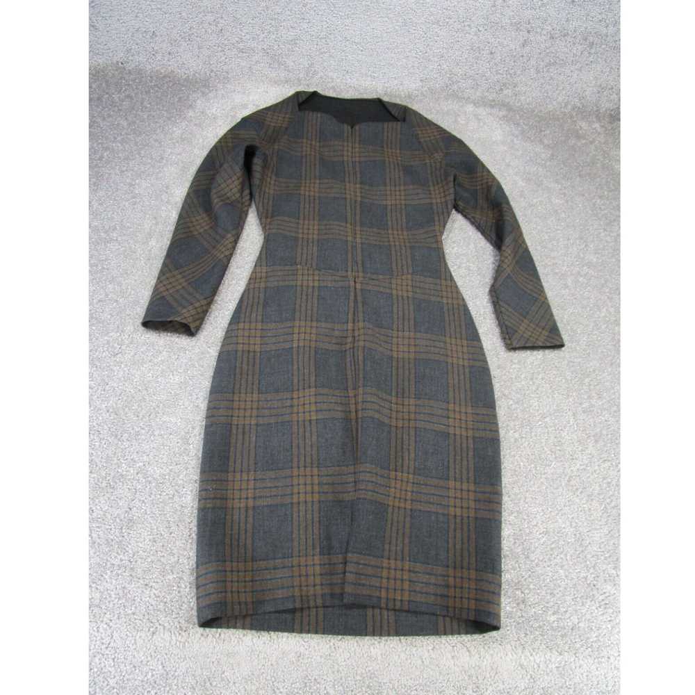 Zara Zara Sheath Dress Womens Small Gray Plaid Lo… - image 3