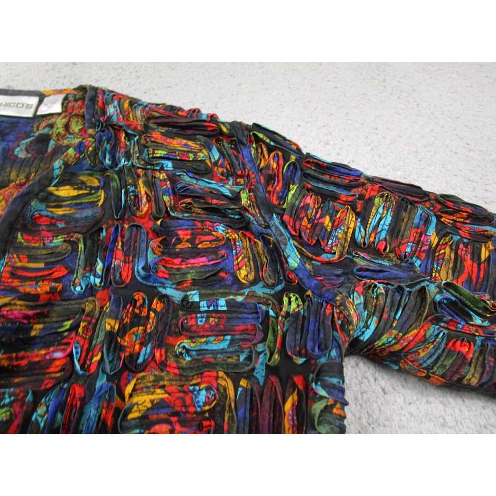 Vintage Chicos Sweater Womens 1 Medium Silk Open … - image 2