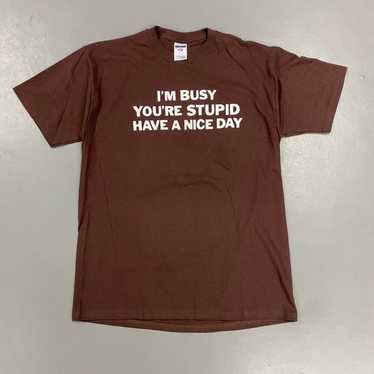 Vintage 90s Funny Humor Text Tee - image 1