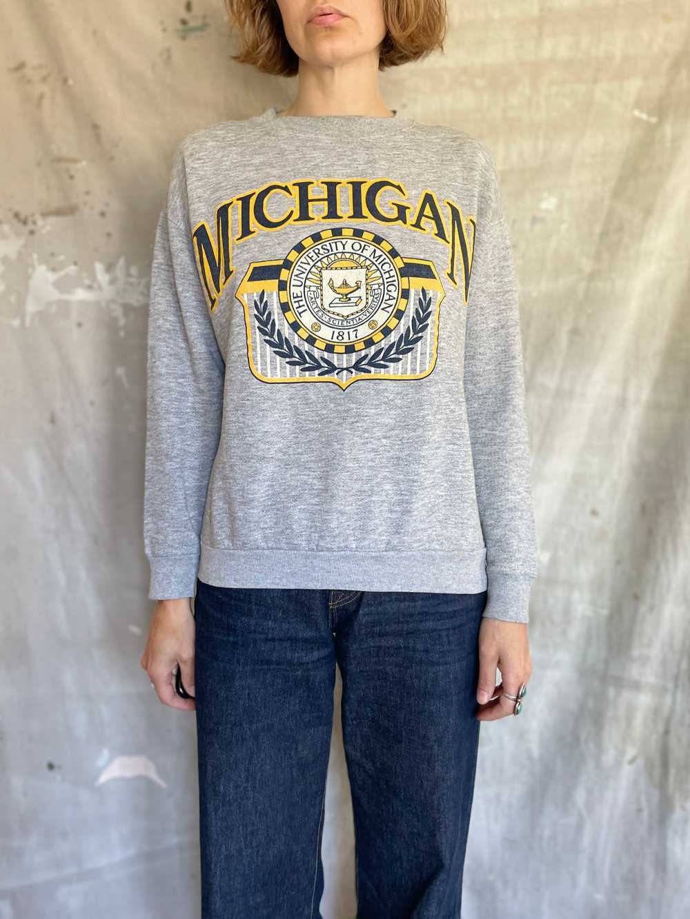 80s University Of Michigan Sweatshirt - image 1