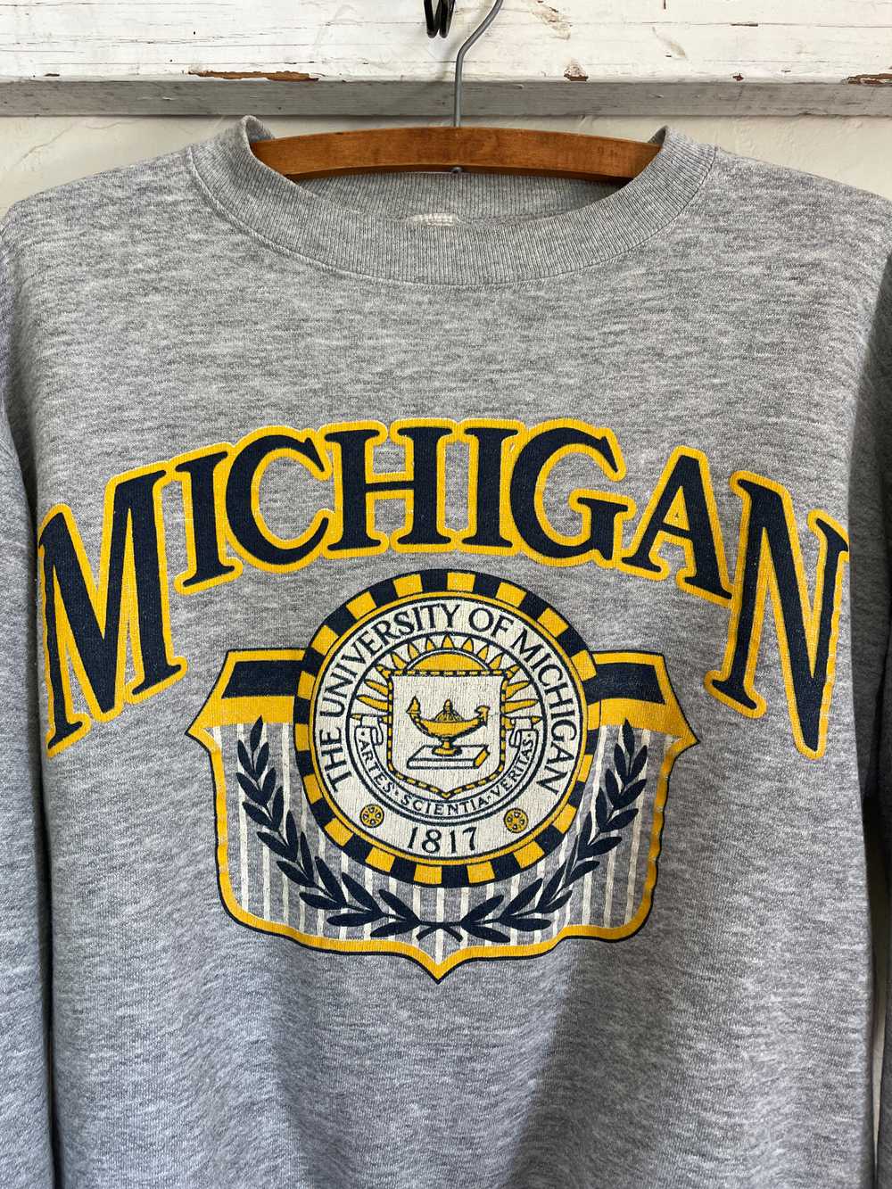 80s University Of Michigan Sweatshirt - image 4