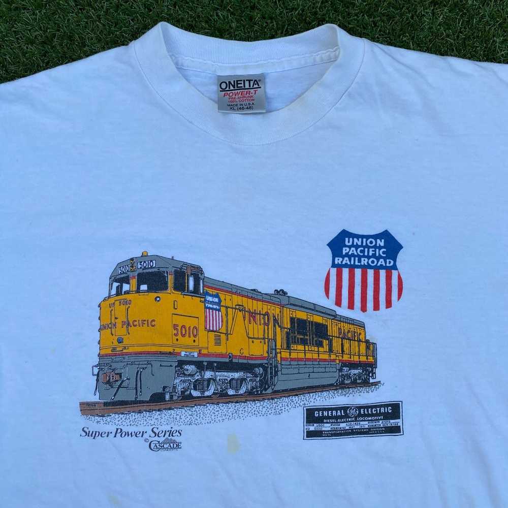 Vintage Oneita Union Pacific Railroad 1990's Vint… - image 2