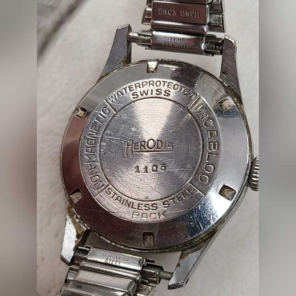 Vintage Vintage Herodia Men's Silver Tone Mechani… - image 5