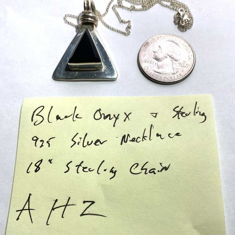 Sterling Silver AHZ# Black Onyx & Sterling Silver… - image 10