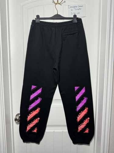 Off-White Black Fuchsia Marker Sweatpants